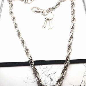 Single Layer Heavy Chainmail Pants Or Wallet Siver Tone Chain 35"